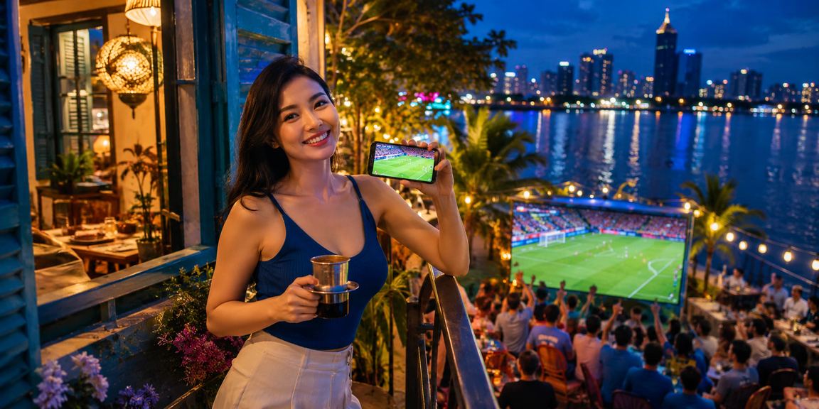 Người chơi theo dõi cá cược bóng đá tại quán cà phê TP.HCM